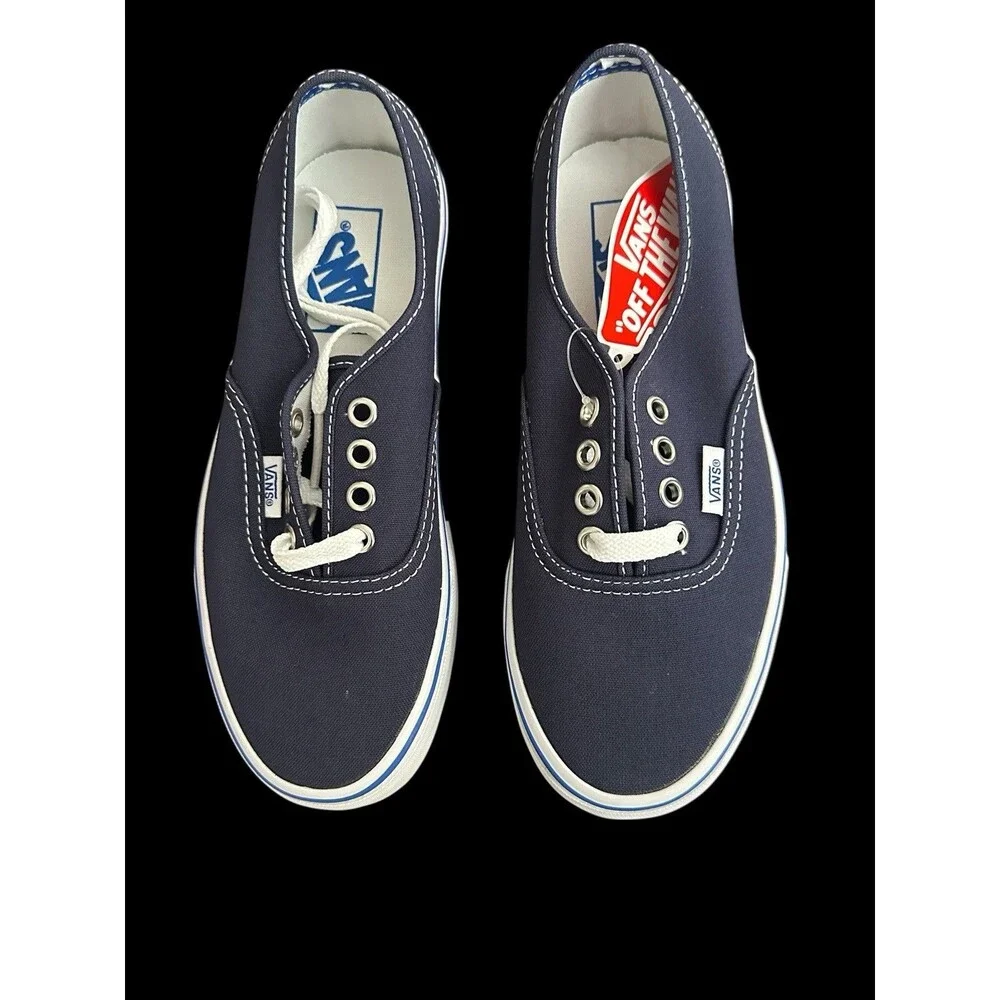 Vans Casual Athletic Shoes Blue And White Dress Blues Nautical Blue Womens 6 NEW